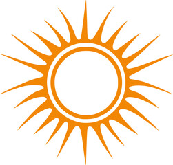 Sun icon flat illustration. Sun cartoon design element.