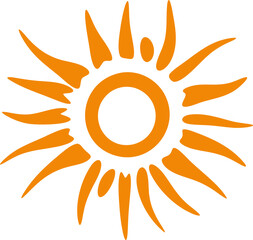 Sun icon flat illustration. Sun cartoon design element.