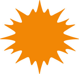 Sun icon flat illustration. Sun cartoon design element.