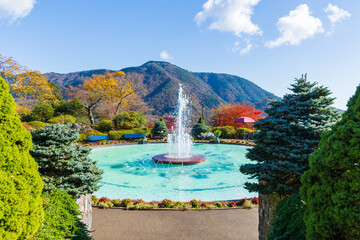 日本の風景・秋　紅葉の箱根強羅公園