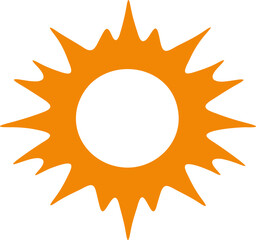 Sun icon flat illustration. Sun cartoon design element.