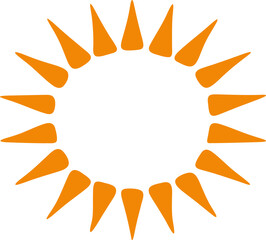 Sun icon flat illustration. Sun cartoon design element.