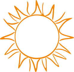 Sun icon flat illustration. Sun cartoon design element.