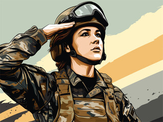 soldier lady dose salute