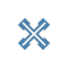 Initial logo letter X company design