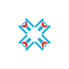 Obraz premium Initial logo letter X vector design