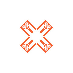 Obraz premium Initial logo letter X vector design