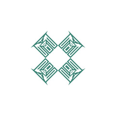 Initial monogram letter X design
