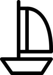 cruise ship icon illustration