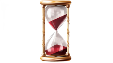Hourglass. Transparent background PNG.