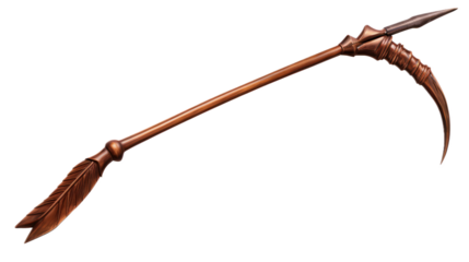 Bow and Arrow. Transparent background PNG.