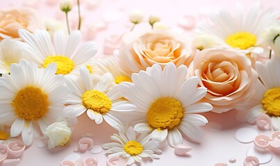 beautiful daisy flowers in a vase