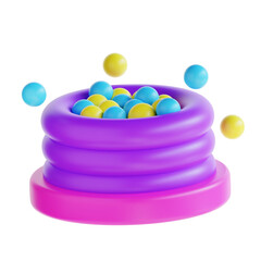 3d rendering colored ball icon illustration