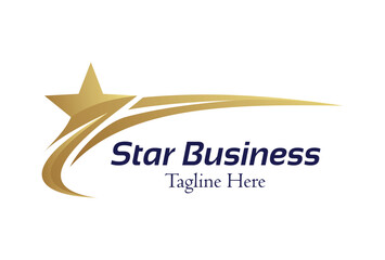 modern golden star logo icon vector concept illustration