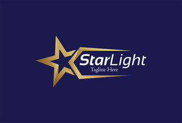 modern golden star logo icon vector concept illustration