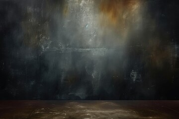 Dark old hand painted muslin studio backdrop