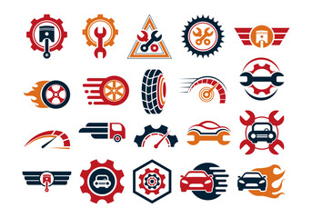 Car Automotive Logo Element Set