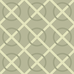 Geometric Abstract Modern Brown Pattern with Circles and Stripes