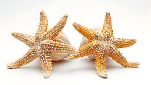 starfish isolated on white, generative ai