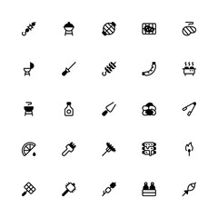 BBQ Semibold 2D Icon Collection with Editable Stroke and Pixel