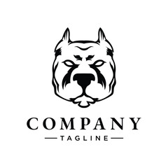 ead dog line art Logo for dog training business focused on pets and protection dogs, bull dog trains pet and working dogs, specialize in pet obedience and protection dog training.