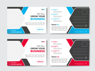 New post card design template
