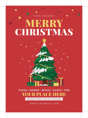 Fototapeta na wymiar christmas event flyer template