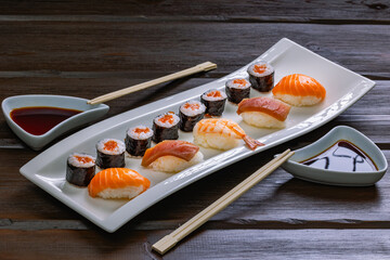 sushi on a plate