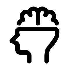 Human Brain Line Icon