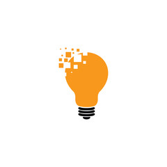 Lamp tech logo design vector,editable eps 10