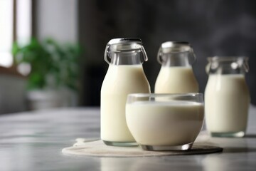 Obraz na płótnie Canvas milk in a glass