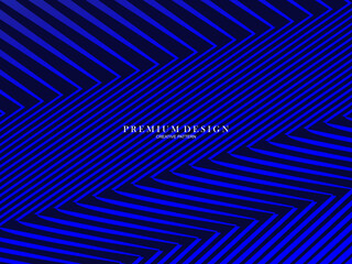 Dark blue background. Modern line curve abstract presentation background. Luxury paper cut background. Abstract decoration, gold pattern, halftone gradient.