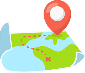 Location on Map Icon Illustration