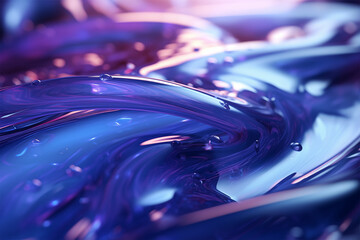 Explore the ethereal beauty of liquid blue and purple in the air, focused on joints and connections, influenced by caffenol development, with a science-based touch in light gold and dark azure hues.