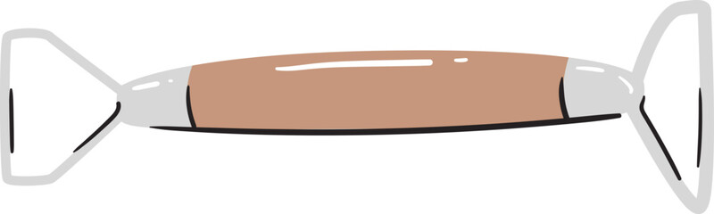 Clay Pottery Carving Tools Illustration