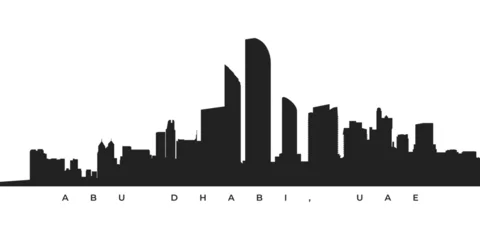Fotobehang Abu Dhabi city skyline silhouette © Budypiasa