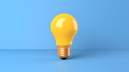 light bulb on blue background. business success and good idea concept