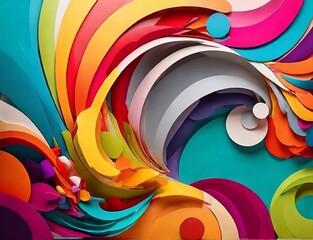 Graphic art with mix color background 