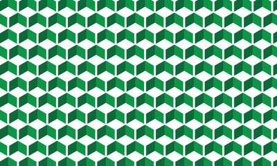 abstract seamless dark to light green rhombus pattern on white.
