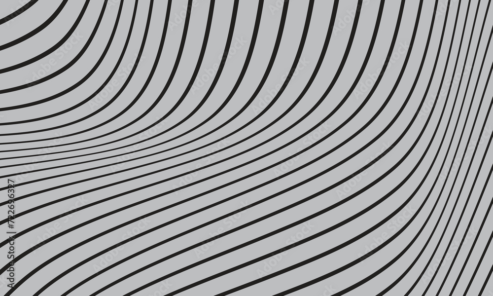 Poster abstract seamless black diagonal wave line pattern on grey.