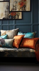 Different decor styles of vantage and modern sofa cushon 