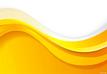 Abstract Yellow White Wave Background Design with Empty Space for Text