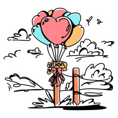 Valentine Day Delight Professionally Crafted Flat Illustrations for Eye catching Web Advertising