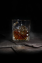 Creatively lit Whisky Glass