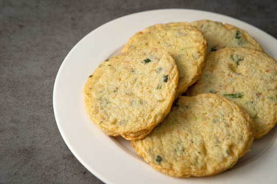 Oden, fish cake on plate	