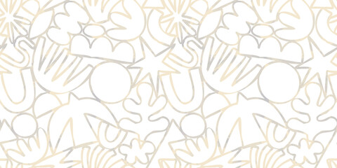 Abstract watercolor flower nature art seamless pattern illustration. Modern hand drawn floral painting, spring acrylic paint drawing background. organic leaf shape wallpaper print.	
