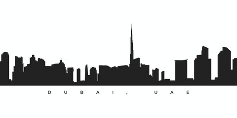 Fototapeta premium Dubai city skyline silhouette