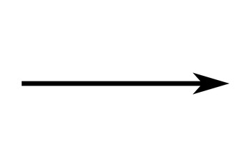 Straight long arrow pointing right. Arrow shape element