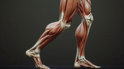 Human Leg Musculature, Illustrating the Complex Network of Power and Mobility