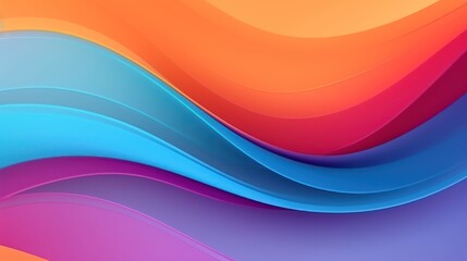 Euphoric Elegance Abstract Colorful Waves